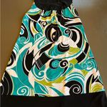 Wrapper  Black and‎ Green Abstract Dress Photo 0