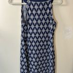 Magnolia Grace Embroidered Trim Knit Dress navy blue/white Sleeveless Size S Blue Photo 4