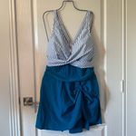 Blooming Jelly Women Blue Swim Dress Swimsuit One Piece Tummy Control 4XL NWT Size 4X Photo 1