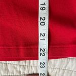 Ralph Lauren Polo RL red v neck classic cotton blend tee shirt women med Photo 6