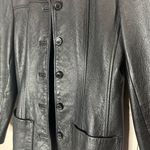 wilson's leather Wilsons Black Genuine Leather Blazer Button Jacket Sport Coat Vintage Y2K Medium Photo 11
