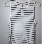 Marine layer  Women's Shirt Hemp / Cotton Cream Striped Tank Top Size S NWT $48 Photo 2