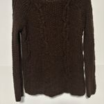 Berretti Cable Knit Sweater L Italian Wool Blend Chocolate Brown Quiet Luxe Cozy Size L Photo 1