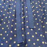 J.Crew  Linen Polka Dot Lined w Pockets Elasticated Waist Ribbon Tie Blue White 8 Photo 1