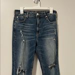Pilcro  by Anthropologie The Vintage Straight Jeans Embroidered Cuff Size 29 Photo 1