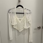 Tiger Mist  White Lace Long Sleeve Top Photo 3