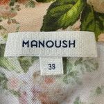 Manoush Dainty Ethereal Romantic Ruffle Button Down Shirt Rose Garden Bow 6 Tan Size 38 Photo 7