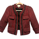 Hinge  red and black wool tweed blazer size Xs Photo 0