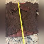 Vintage Carol Craig Lace Overlay Cropped Jacket Bow Crop Bolero Brown Sz 12 Photo 7