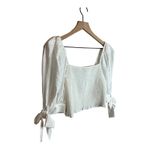 EXPRESS Bow Sleeve Crop Top Photo 3