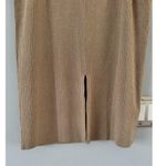 Talbots NWT  Beige Ribbed Knit Sparkley Metallic Pull On Midi Skirt Womens Sz XL Photo 4