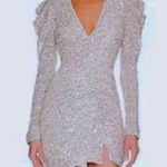 Revolve x House of Harlow 1960 Silver Sequin Mini Dress Size S Photo 7