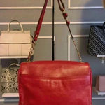 Salvatore Ferragamo  Rory sofiano shouldre bag in deep red color. Photo 3
