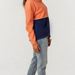Carve Designs ‎ Rowayton Colorblock Cowl Women's Sweatshirt, Terracotta W. Navy M Photo 1