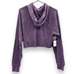 TNA Superior Waffle Knit Long Sleeve Pullover Crop Hoodie in Violet Haze S NEW Purple Photo 1