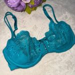 Victoria's Secret NEW Victoria’s Secret Teal Lace Unlined Demi Bra Photo 1