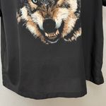 Lyke Mynded Wolf Top Short‎ Sleeve Black Sz Medium Relaxed Fit Lightweight Shirt Photo 4