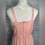 Vintage SAMAX pink lace midi dress with lace over jacket Size M Photo 9