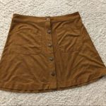 Iris Brown suede skirt with buttons / pockets Photo 0