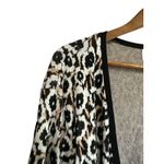 Diane Von Furstenberg  DVF Wrap Cardigan Sweater 3X‎ Animal Print Black Trim Photo 1
