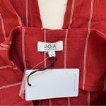 J.O.A. High Waisted Wide Leg Crop Pant with Tie Red Stripe Size Medium NWT Photo 2