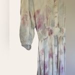 Z Supply  Tanya Blurred White Pink Floral Button Front Maxi Dress Size Small Photo 10