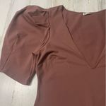 Free People Revolve VaVa Voop Bodysuit Puff Sleeve Java Size L Photo 4