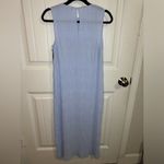 ZARA  Elegant Blue and Black Grecian Crinkle Flowing Pleated Midi Dress Photo 7