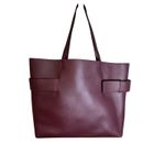 Alexander McQueen  NWT T-Bar Sling Leather Tote in Cranberry Photo 5