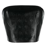 ROTATE BIRGER CHRISTENSEN Emili Crop Top Faux Leather Black Logo Photo 11