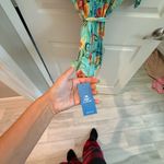 Cupshe  Turquoise Floral Swim Cover-Up Photo 3