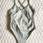 Free People Movement Good Karma Bodysuit Smoked Sage Size Medium/Large Green Photo 0
