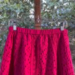 Chelsea & Theodore Women's Hot Pink Eyelet Pull On Skirt Size S. NEW Photo 2