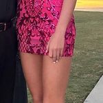 Crystal Sky Pink Sequined Mini Dress Photo 3