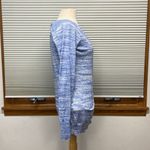 Gap NWT Blue Space Dye Button Front V-Neck Lightweight Cardigan Sweater Photo 2