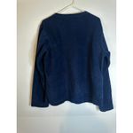 Disney Eeyore Fleece Pullover Moody Navy Blue V-Neck Sweatshirt Women’s L Photo 2