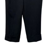 St. John Caviar Black Cropped Dress Pants Size 6 Photo 3