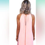 Amazon Women's Chiffon Halter Striped Color Patchwork Maxi Long Dresses Size Small Photo 3