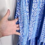 Roller Rabbit • Anthropologie Dakota Cover-Up Maxi Dress blue stripe tiered Photo 9