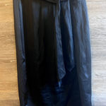 EXPRESS  Silk Midi Skirt black Knot Size 12 Lined Cocktail Party Elegant Photo 0