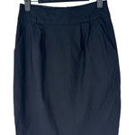 Trina Turk Black Pencil Skirt Knee Length Wool Blend Lightweight Size 0 Photo 0