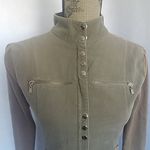 Twiggy Corduroy with Sweater Sleeve Jacket Tan Size M Photo 1