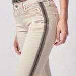 Free People  Beaded Embellished Skinny Jeans Frayed White Cream Size 27 Photo 67