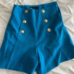 ZARA Turquoise Skirt with Gold Accents Photo 0