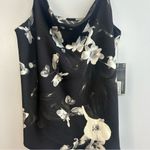 Worthington NWT  Black/White Satin Floral Cowl Neck Sleeveless Tank/Cami Size XS Photo 8