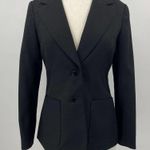 Levi Strauss & CO. Vintage Levis Blazer Jacket Twill Knit Single Breasted 2 Button Front Black M Photo 0