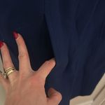 Blue long wool blend pea coat winter jacket! Size 6R! Photo 7