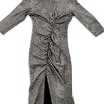 ZARA ★ NWT  Basic Metallic Ruched Dress ★ Photo 11