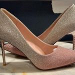 Stilettos BigTree 2 Tone Glitter Silver & Pink Pointed Toe Metals Sz. 42 Photo 0