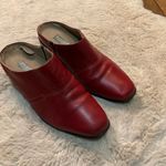 Munro  Red Leather Mule Heels Size 9 Women's‎ Slip On Comfort Shoes Rubber Sole Photo 15